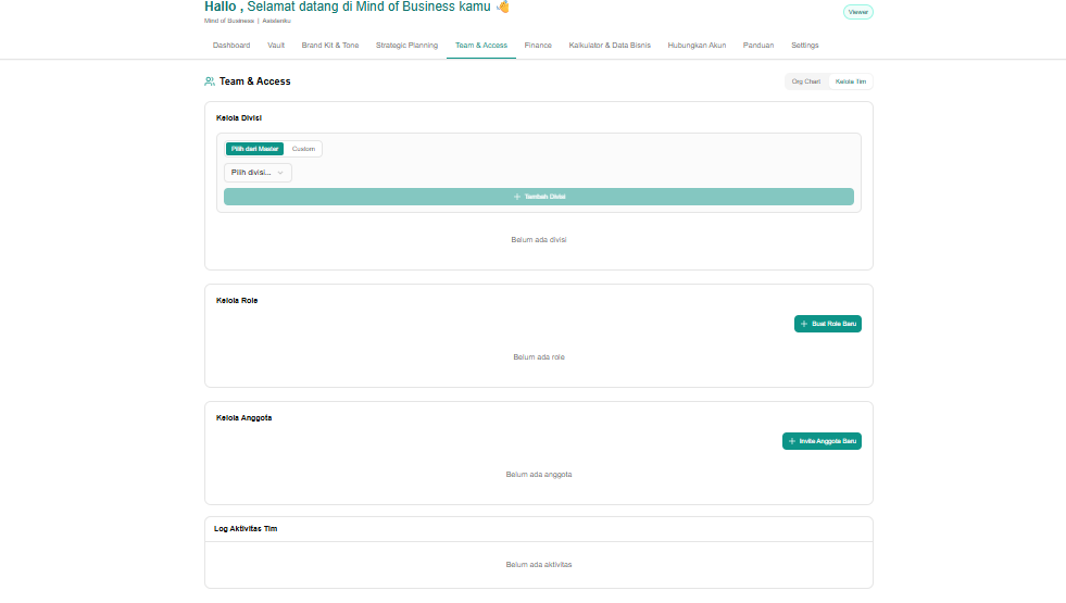 MOB Team Access Dashboard